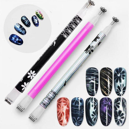 1pc Double Head Cat Eye Magnet Stick for Gel Polish Varnish 3D Line Strip Strong Effect Stick Magical Board Nail Art Tools New - Bán Cà Chua