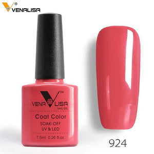 2018 New Free Shipping Nail Art Design Manicure Venalisa 60Color 7.5Ml Soak Off Enamel Gel Polish LED UV Gel Nail Polish Lacquer - Bán Cà Chua
