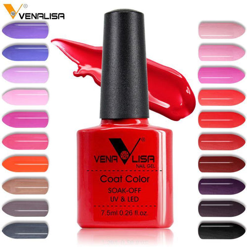 2018 New Free Shipping Nail Art Design Manicure Venalisa 60Color 7.5Ml Soak Off Enamel Gel Polish LED UV Gel Nail Polish Lacquer - Bán Cà Chua