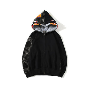 2022 Fashion Hoodie Spring Stretwear Embroidery Hoodie Casual Cardigan Top Apes Shark Coat Cotton M-3XL Unisex Adults худи
