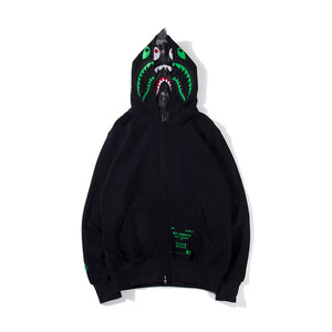 2022 Fashion Hoodie Spring Stretwear Embroidery Hoodie Casual Cardigan Top Apes Shark Coat Cotton M-3XL Unisex Adults худи