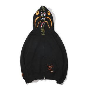 2022 Fashion Hoodie Spring Stretwear Embroidery Hoodie Casual Cardigan Top Apes Shark Coat Cotton M-3XL Unisex Adults худи