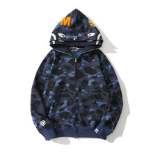 Load image into Gallery viewer, 2022 Fashion Hoodie Spring Stretwear Embroidery Hoodie Casual Cardigan Top Apes Shark Coat Cotton M-3XL Unisex Adults худи