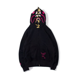 2022 Fashion Hoodie Spring Stretwear Embroidery Hoodie Casual Cardigan Top Apes Shark Coat Cotton M-3XL Unisex Adults худи
