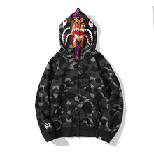 Load image into Gallery viewer, 2022 Fashion Hoodie Spring Stretwear Embroidery Hoodie Casual Cardigan Top Apes Shark Coat Cotton M-3XL Unisex Adults худи