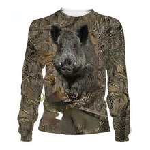 Load image into Gallery viewer, 2022 Men&#39;s Women&#39;s Long Sleeve Hoodie Boar Camouflage 3D Printing Sweatshirt Zipper Hunting Clothing Oversized