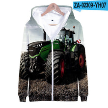 Load image into Gallery viewer, 3 To 14 Years Kids Hoodies Tractor Pattern Clothing Boys Girls Hoodie Sweatshirt Harajuku Cartoon Jacket Tops Children Clohtes