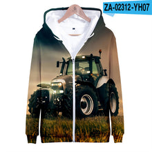 Load image into Gallery viewer, 3 To 14 Years Kids Hoodies Tractor Pattern Clothing Boys Girls Hoodie Sweatshirt Harajuku Cartoon Jacket Tops Children Clohtes