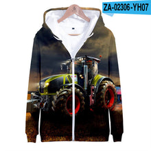 Load image into Gallery viewer, 3 To 14 Years Kids Hoodies Tractor Pattern Clothing Boys Girls Hoodie Sweatshirt Harajuku Cartoon Jacket Tops Children Clohtes