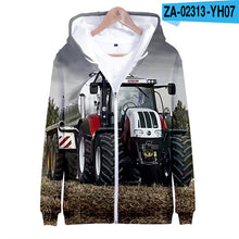 Load image into Gallery viewer, 3 To 14 Years Kids Hoodies Tractor Pattern Clothing Boys Girls Hoodie Sweatshirt Harajuku Cartoon Jacket Tops Children Clohtes