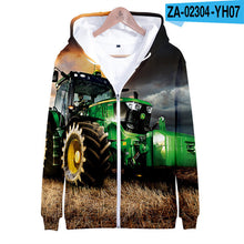 Load image into Gallery viewer, 3 To 14 Years Kids Hoodies Tractor Pattern Clothing Boys Girls Hoodie Sweatshirt Harajuku Cartoon Jacket Tops Children Clohtes