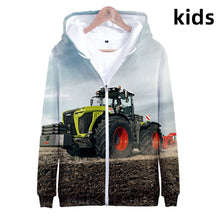 Load image into Gallery viewer, 3 To 14 Years Kids Hoodies Tractor Pattern Clothing Boys Girls Hoodie Sweatshirt Harajuku Cartoon Jacket Tops Children Clohtes