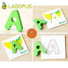 Load image into Gallery viewer, ABC Puzzle Wooden Toys Baby Early Education Letter Card Animal Puzzle Children Education Puzzle Card Alphabet Puzzle Toys - Bán Cà Chua