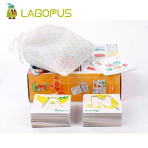 ABC Puzzle Wooden Toys Baby Early Education Letter Card Animal Puzzle Children Education Puzzle Card Alphabet Puzzle Toys - Bán Cà Chua