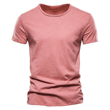Load image into Gallery viewer, Brand Quality 100% Cotton Men T-shirt V-neck Fashion Design Slim Fit Soild T-shirts Male Tops Tees Short Sleeve T Shirt For Men