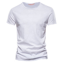 Load image into Gallery viewer, Brand Quality 100% Cotton Men T-shirt V-neck Fashion Design Slim Fit Soild T-shirts Male Tops Tees Short Sleeve T Shirt For Men