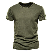 Load image into Gallery viewer, Brand Quality 100% Cotton Men T-shirt V-neck Fashion Design Slim Fit Soild T-shirts Male Tops Tees Short Sleeve T Shirt For Men