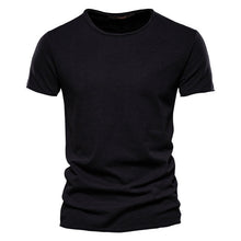 Load image into Gallery viewer, Brand Quality 100% Cotton Men T-shirt V-neck Fashion Design Slim Fit Soild T-shirts Male Tops Tees Short Sleeve T Shirt For Men