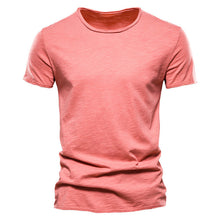 Load image into Gallery viewer, Brand Quality 100% Cotton Men T-shirt V-neck Fashion Design Slim Fit Soild T-shirts Male Tops Tees Short Sleeve T Shirt For Men