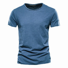 Load image into Gallery viewer, Brand Quality 100% Cotton Men T-shirt V-neck Fashion Design Slim Fit Soild T-shirts Male Tops Tees Short Sleeve T Shirt For Men