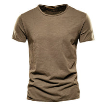 Load image into Gallery viewer, Brand Quality 100% Cotton Men T-shirt V-neck Fashion Design Slim Fit Soild T-shirts Male Tops Tees Short Sleeve T Shirt For Men