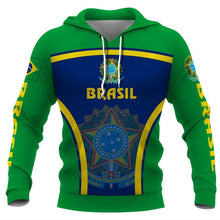 Load image into Gallery viewer, Brazil Logo Graphic 3D Full Print Hoodie Unisex Long Sleeve Casual Zip Hoodie HD08