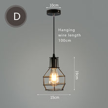 Load image into Gallery viewer, E27 Led Vintage Cage Pendant Lights Indoor Lighting Retro Light Fixture Pendant Lamps For Living Room Decor For Kitchen Lamp
