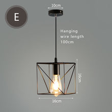 Load image into Gallery viewer, E27 Led Vintage Cage Pendant Lights Indoor Lighting Retro Light Fixture Pendant Lamps For Living Room Decor For Kitchen Lamp