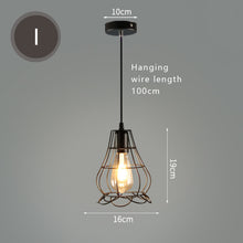 Load image into Gallery viewer, E27 Led Vintage Cage Pendant Lights Indoor Lighting Retro Light Fixture Pendant Lamps For Living Room Decor For Kitchen Lamp