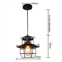 Load image into Gallery viewer, E27 Led Vintage Cage Pendant Lights Indoor Lighting Retro Light Fixture Pendant Lamps For Living Room Decor For Kitchen Lamp