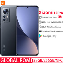 Load image into Gallery viewer, Global Rom Xiaomi Mi 12 Pro 5G Snapdragon 8 Gen 1 NFC 50MP Camera 120W Fast Charge 4600mah Battery AMOLED Display Smartphone
