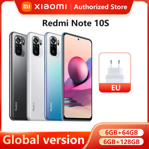 Global Version Xiaomi Redmi Note 10S Mobile 6GB 64GB /128GB G95 Octa Core 64MP Camera 6.43&quot; AMOLED DotDisplay 5000mAh Battery