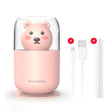 Load image into Gallery viewer, New Humidifier Cute Pet Mini Household Small Moisturizing Aromatherapy Car Creativity Air Bear USB Humidifier LED Mist Maker