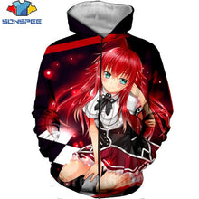 Load image into Gallery viewer, High School DXD Zipper 3D Print Rias Gremory Anime Sweatshirt Jacket Harajuku Cartoon Hoodies Kawaii Sexy Girl Shirt Zip hoodie