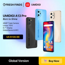 Load image into Gallery viewer, [In Stock] UMIDIGI A13 Pro Global Version Android Smartphone NFC 48MP AI Triple Camera 128GB 6.7&quot; Full Display 5150mAh Battery