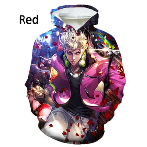 Japan Anime JoJo&#39;s Bizarre Adventure 3D Printing Hoodie Unisex Fashion Sweatshirt Pullover Fall/Winter Casual Hooded