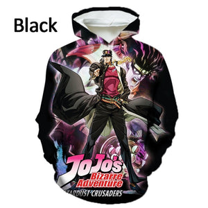 Japan Anime JoJo&#39;s Bizarre Adventure 3D Printing Hoodie Unisex Fashion Sweatshirt Pullover Fall/Winter Casual Hooded