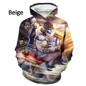 Japan Anime JoJo&#39;s Bizarre Adventure 3D Printing Hoodie Unisex Fashion Sweatshirt Pullover Fall/Winter Casual Hooded