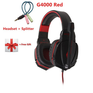 KOTION EACH G2000 G9000 Gaming Headphones Gamer Earphone Stereo Deep Bass Wired Headset with Mic LED Light for PC PS4 X-BOX - Bán Cà Chua