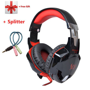 KOTION EACH G2000 G9000 Gaming Headphones Gamer Earphone Stereo Deep Bass Wired Headset with Mic LED Light for PC PS4 X-BOX - Bán Cà Chua