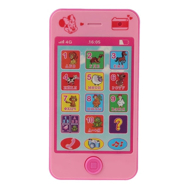 Kids Baby Russian Language ABC Music Math Early Education Machines Mobile Toy Phone Toy - Bán Cà Chua