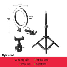Load image into Gallery viewer, LED Selfie Ring Light 5500K Studio Photography Photo Fill Ring Light with Tripod for iphone Smartphone Makeup USB - Bán Cà Chua