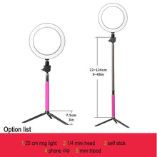 Load image into Gallery viewer, LED Selfie Ring Light 5500K Studio Photography Photo Fill Ring Light with Tripod for iphone Smartphone Makeup USB - Bán Cà Chua