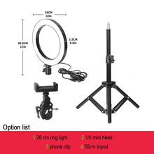 Load image into Gallery viewer, LED Selfie Ring Light 5500K Studio Photography Photo Fill Ring Light with Tripod for iphone Smartphone Makeup USB - Bán Cà Chua