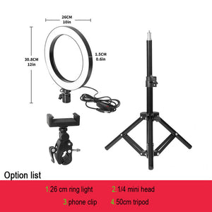 LED Selfie Ring Light 5500K Studio Photography Photo Fill Ring Light with Tripod for iphone Smartphone Makeup USB - Bán Cà Chua