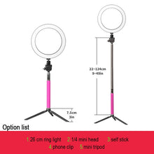 Load image into Gallery viewer, LED Selfie Ring Light 5500K Studio Photography Photo Fill Ring Light with Tripod for iphone Smartphone Makeup USB - Bán Cà Chua