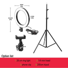 Load image into Gallery viewer, LED Selfie Ring Light 5500K Studio Photography Photo Fill Ring Light with Tripod for iphone Smartphone Makeup USB - Bán Cà Chua