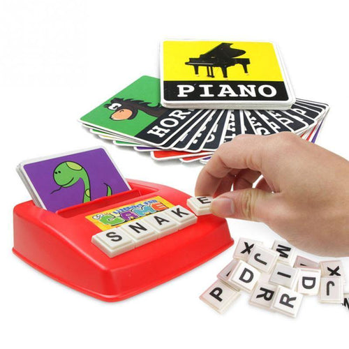 Literacy Fun game Family Fun Matching Letter Game Learning toys English Word ABC Puzzle Educational Toys For children - Bán Cà Chua