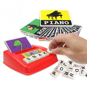 Literacy Fun game Family Fun Matching Letter Game Learning toys English Word ABC Puzzle Educational Toys For children - Bán Cà Chua