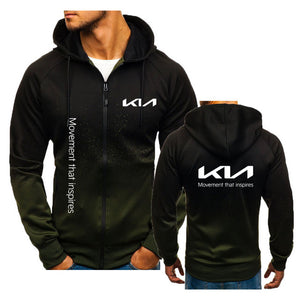 Loose comfortable Sports Men&#39;s Hoodie New Kia car logo print Hip Hop Street Trend Men&#39;s Outdoor Jacket Men&#39;s Hooded Jacket